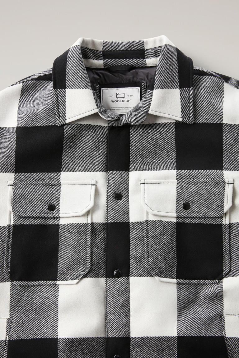 White Woolrich Quilted Alaskan Check Overin Recycled Wool Men's Jackets | 2531948-RM