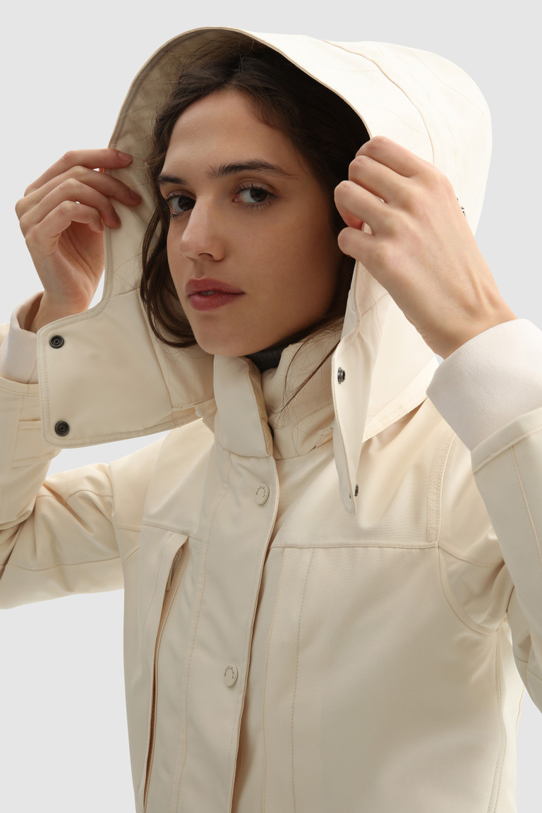 White Woolrich Waterproof Cayuta In Gore-Tex Women's Parka Jackets | 1058369-AZ