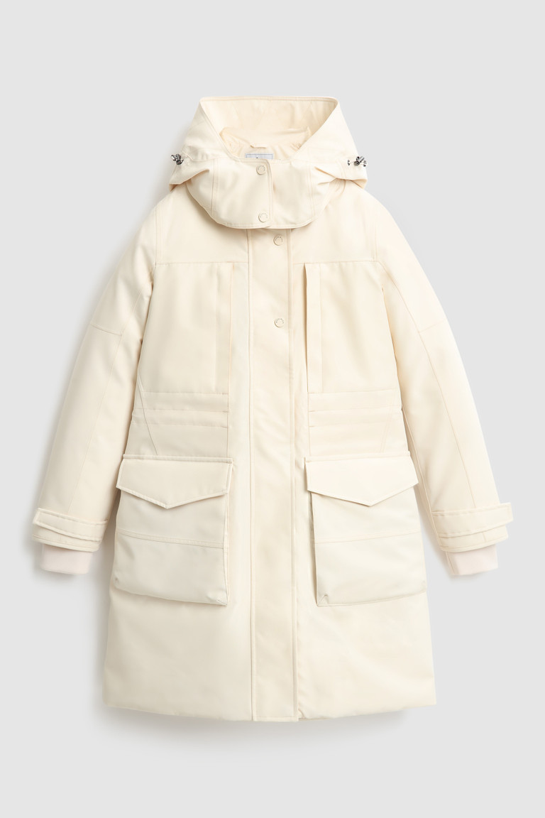 White Woolrich Waterproof Cayuta In Gore-Tex Women's Parka Jackets | 1058369-AZ