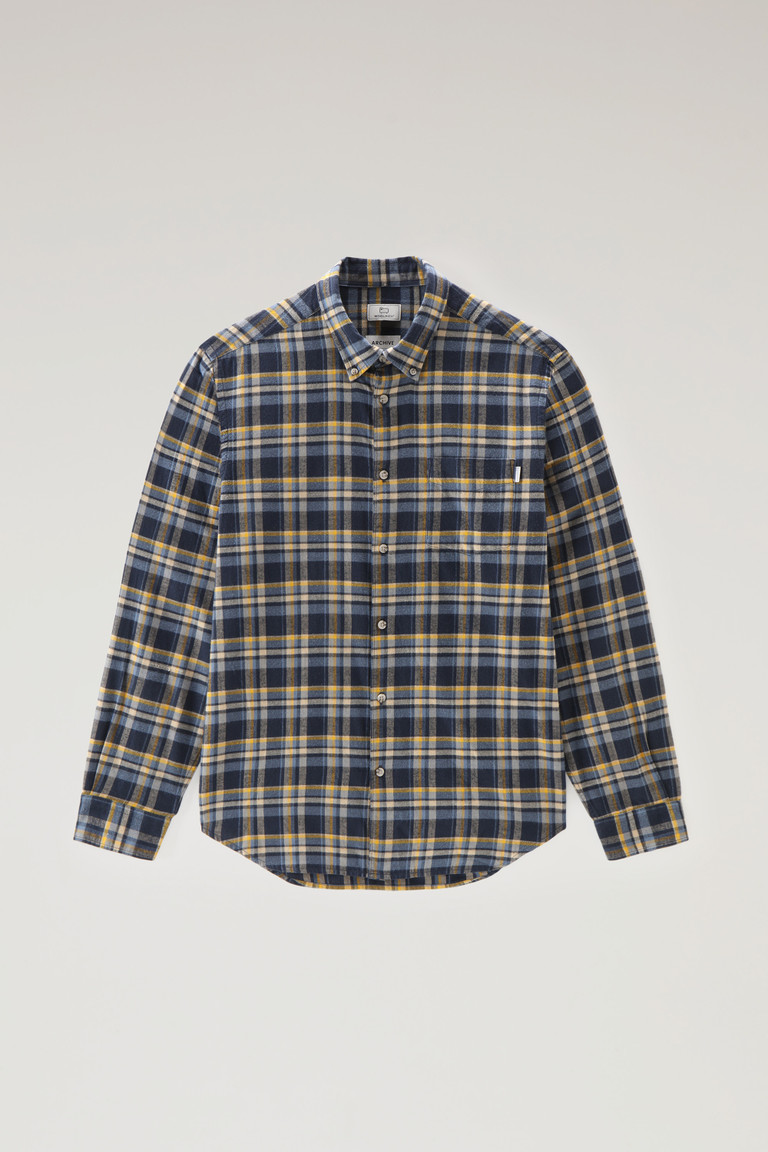 Yellow Woolrich Madras Light Flannel Men's Shirts | 8352764-JB