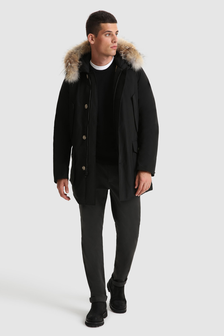 Black Woolrich Arctic In Ramar With Detachable Fur Trim Men's Parka Jackets | 9527034-XU