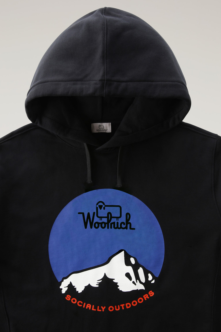 Black Woolrich Foundation Hoodie Men's Sweatshirts | 4370951-VD