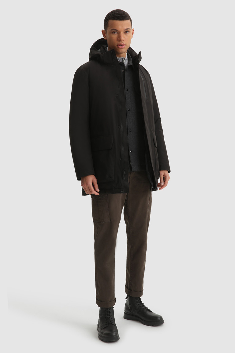 Black Woolrich Gore-Tex Urban Light Car Men's Coats | 4357960-IH