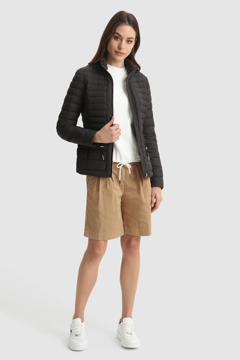 Black Woolrich Hibiscus Quilted Women's Down Jackets | 7680534-FA