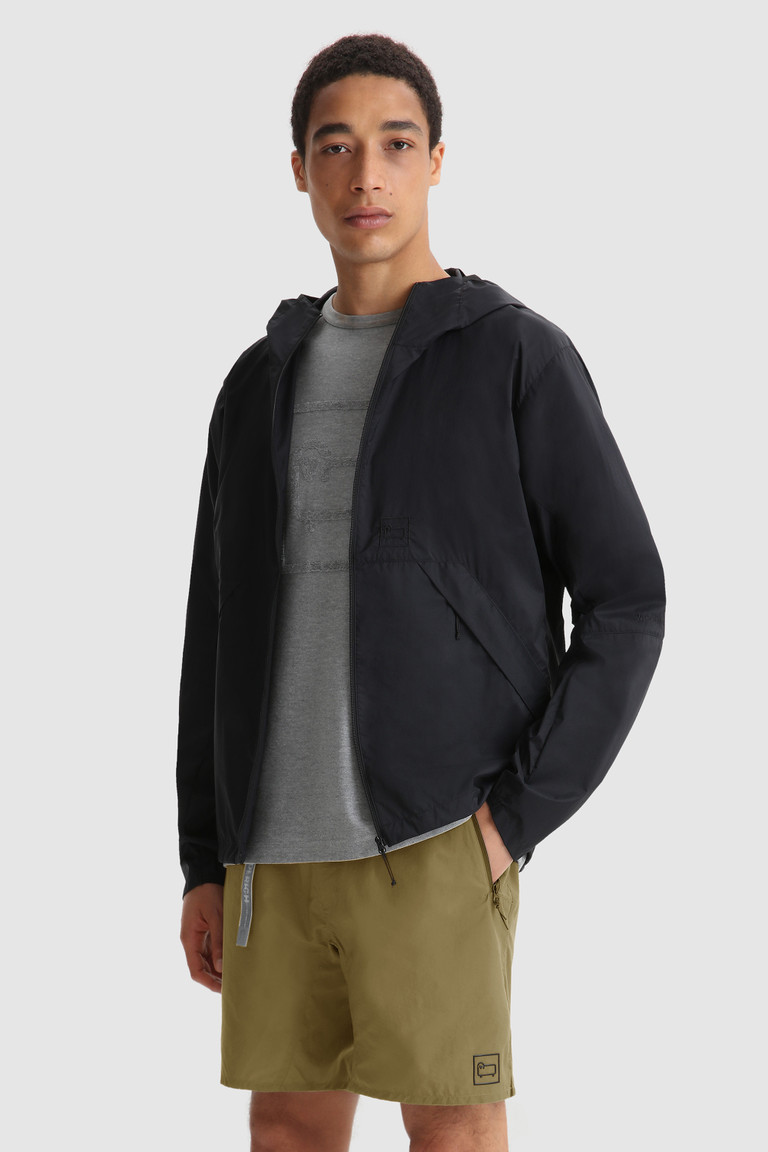 Black Woolrich High Aeration Packable Hoodie Men's Sweatshirts | 5402379-FT