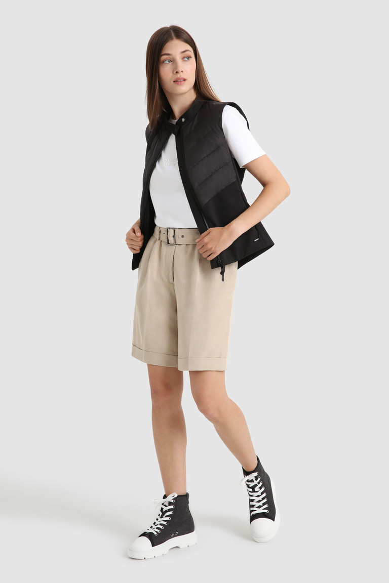 Black Woolrich Juniata With Chevron Padding Women's Vest | 8790423-DZ