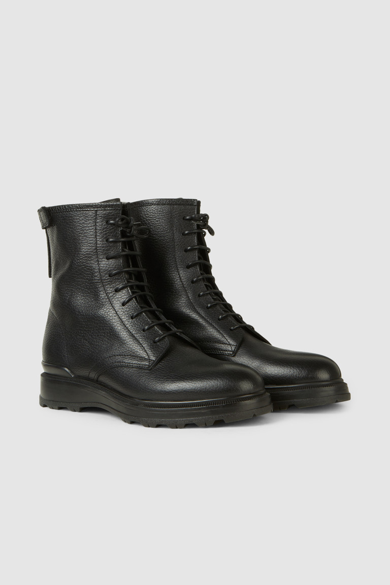 Black Woolrich Leather Women's Boots | 3746820-TA