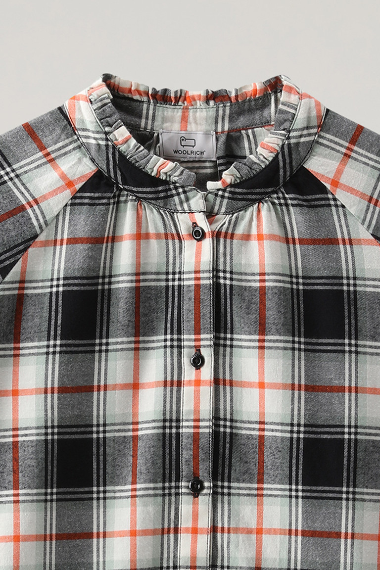 Black Woolrich Light Flannel Check Blouse Women's Shirts | 6293471-XC