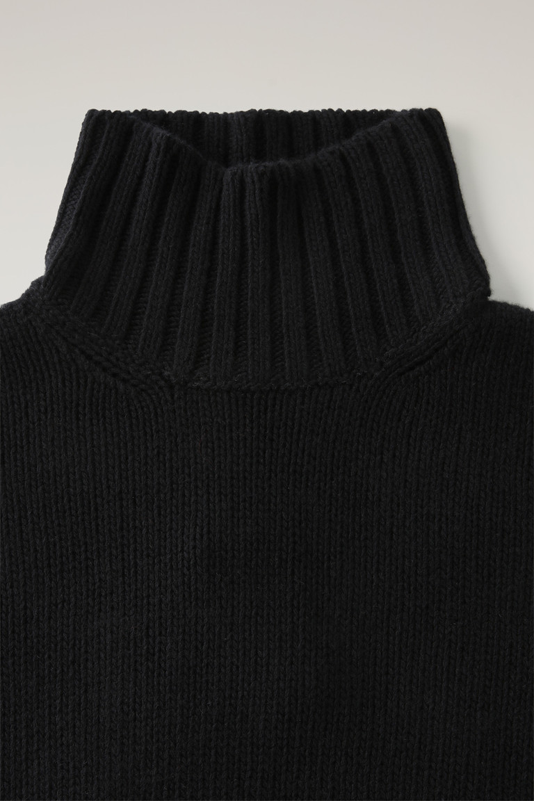 Black Woolrich Virgin Wool Turtleneck Women's Sweaters | 1435968-IT