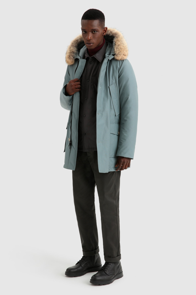 Blue Woolrich Arctic In Ramar With Detachable Fur Trim Men's Parka Jackets | 6354927-GQ