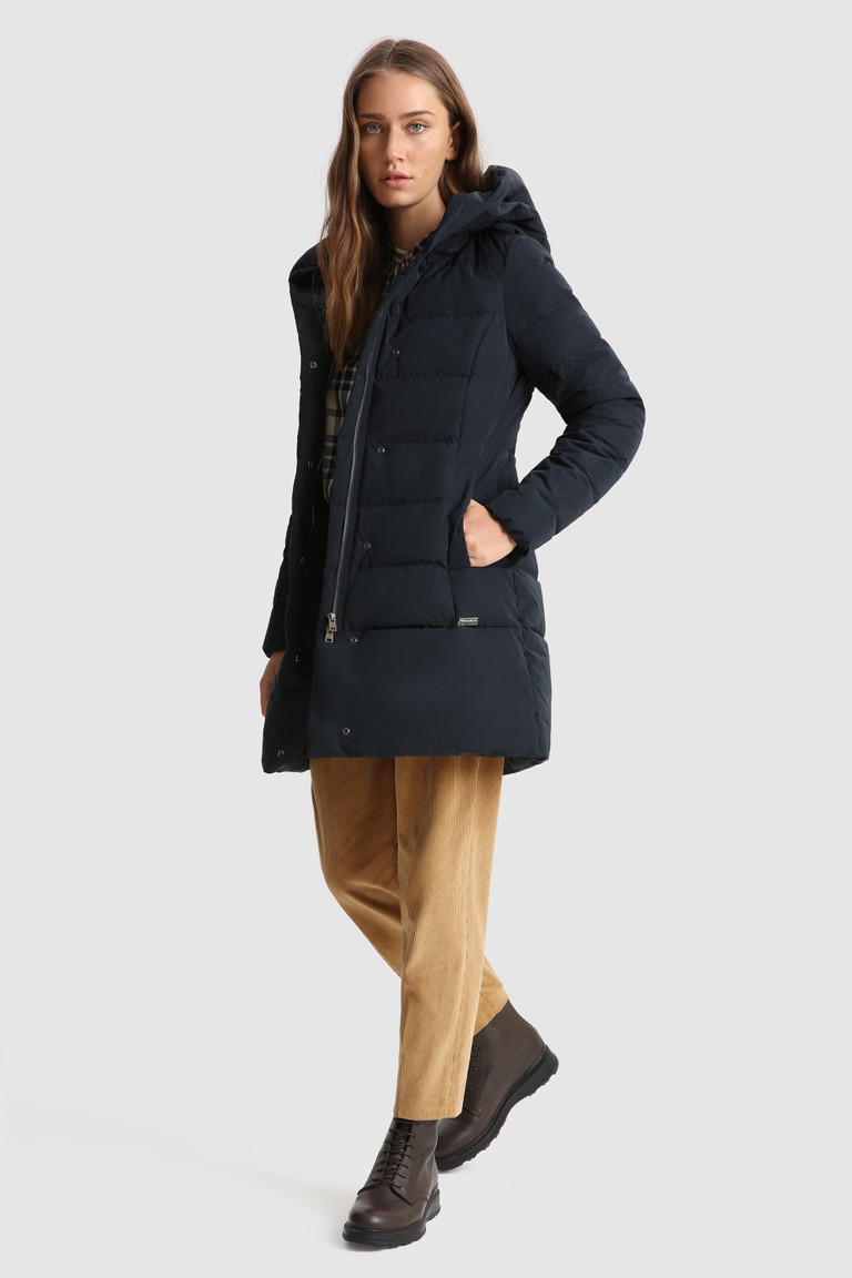 Blue Woolrich Prescott With Horizontal Quilting Women's Down Jackets | 2653917-SG