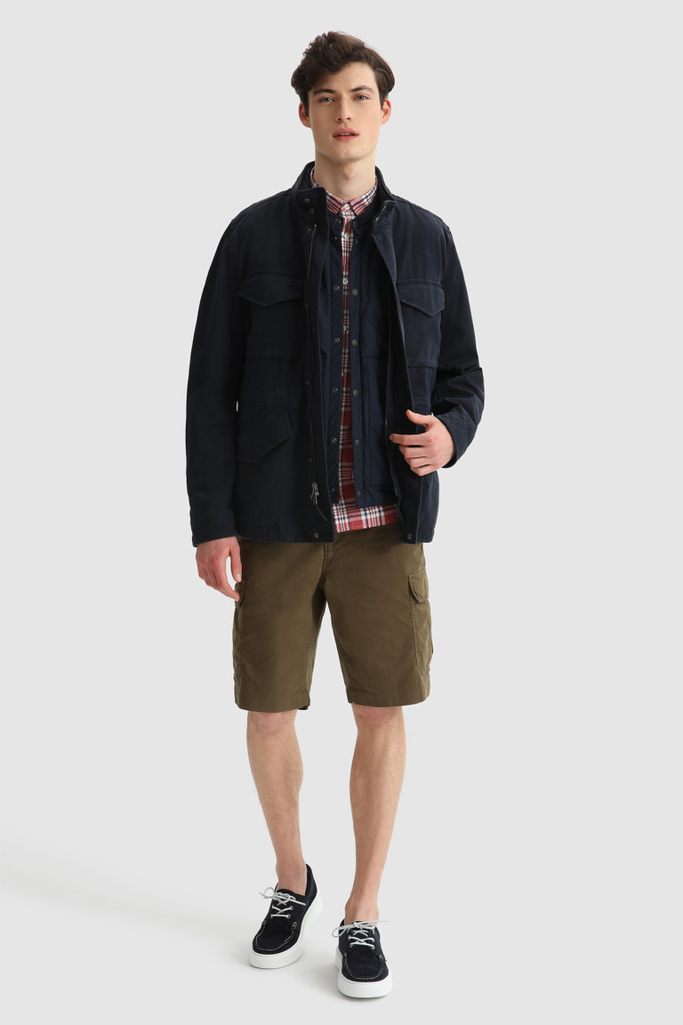 Blue Woolrich Pure Cotton Field Men's Jackets | 8470521-ZE