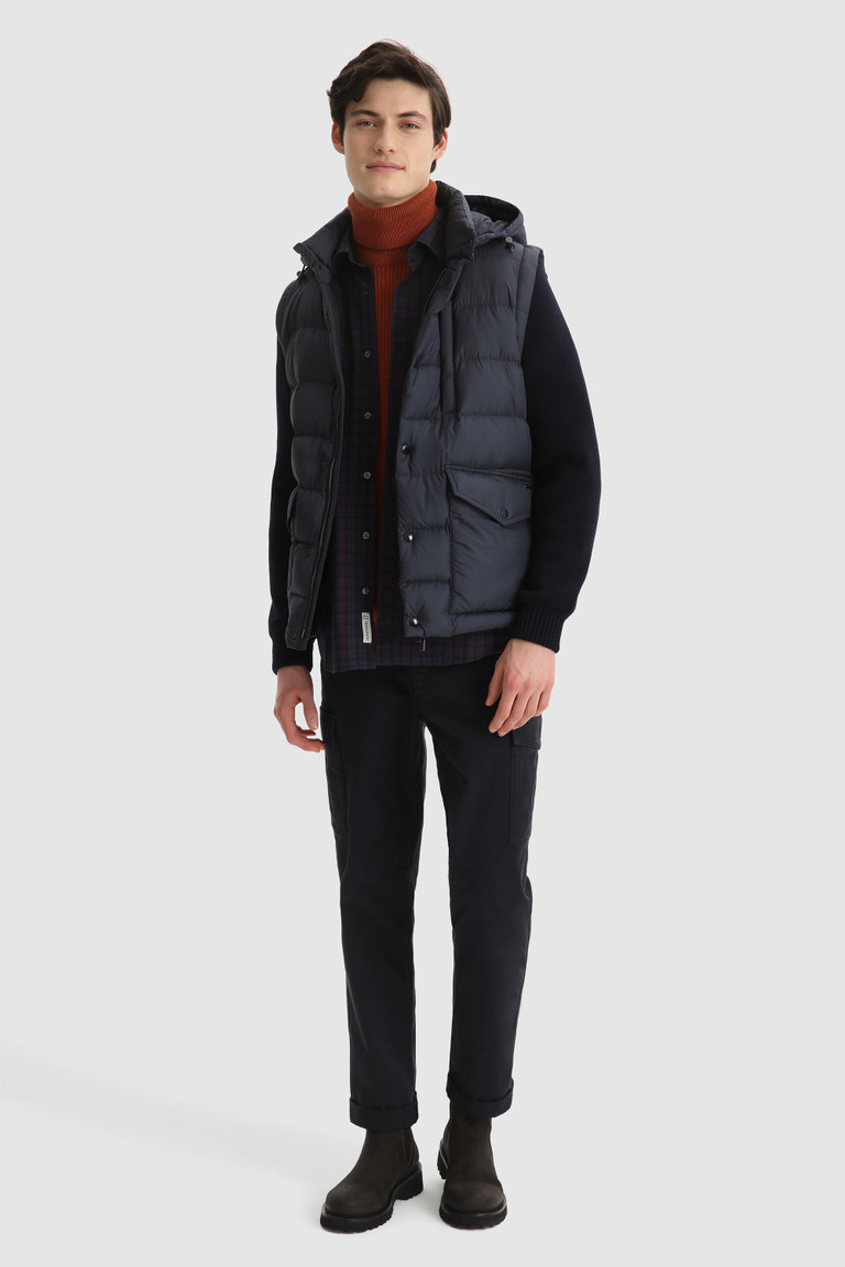 Blue Woolrich Sierra With Hood And Removable Sleeves Men's Down Jackets | 6180327-RF