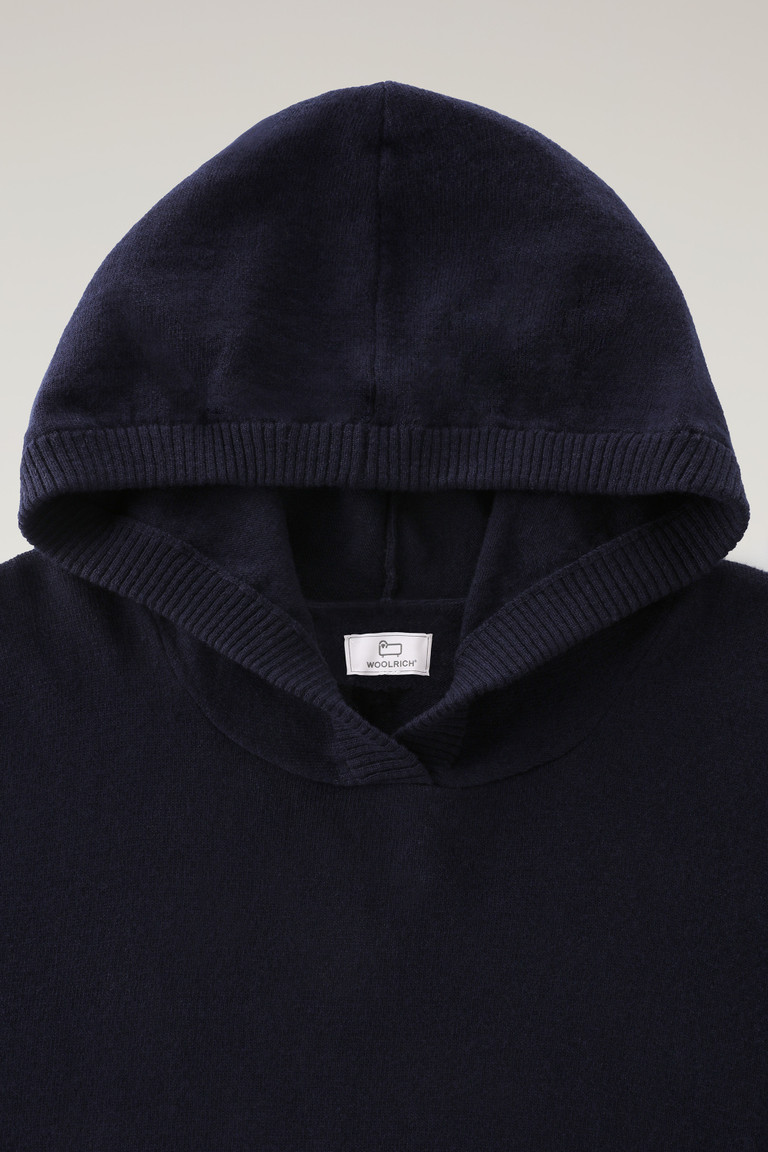 Blue Woolrich Wool And Cashmere Blend Hooded Women's Sweaters | 2950186-RX