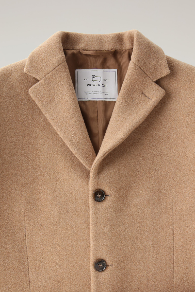 Brown Woolrich Classic In Melton Wool Blend Men's Coats | 5671409-IA