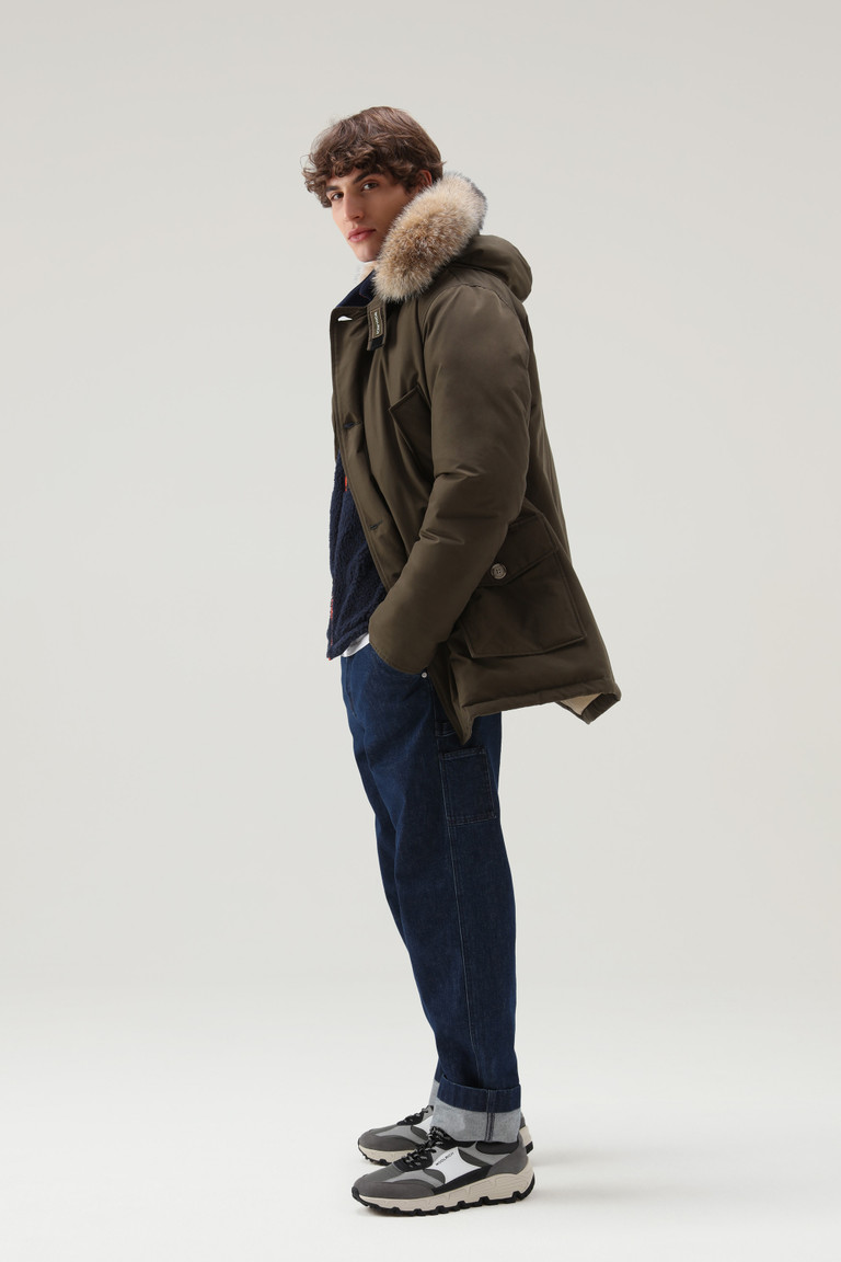 Dark Green Woolrich Arctic In Ramar With Detachable Fur Trim Men's Parka Jackets | 1405283-AI