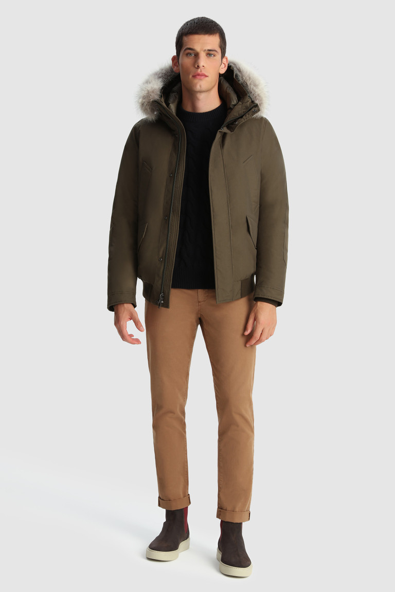 Dark Green Woolrich Polar With Removable Fur Men's Jackets | 3102694-KH