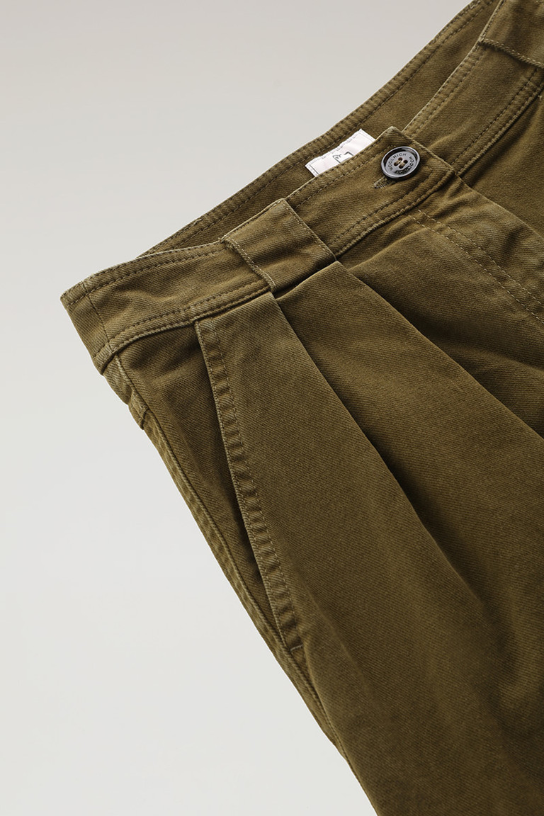 Green Woolrich Cotton Twill Cargo Women's Pants | 3817624-ST