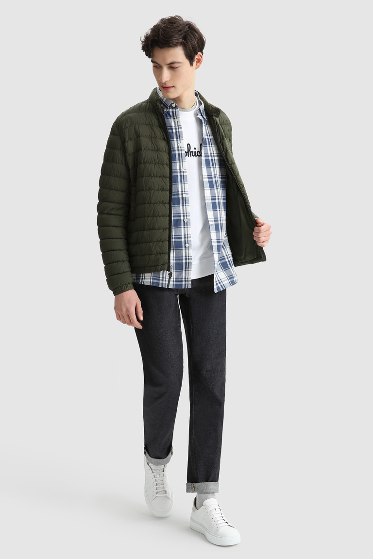 Green Woolrich Garment-Dyed Sundance Quilted Men's Down Jackets | 9138240-HT