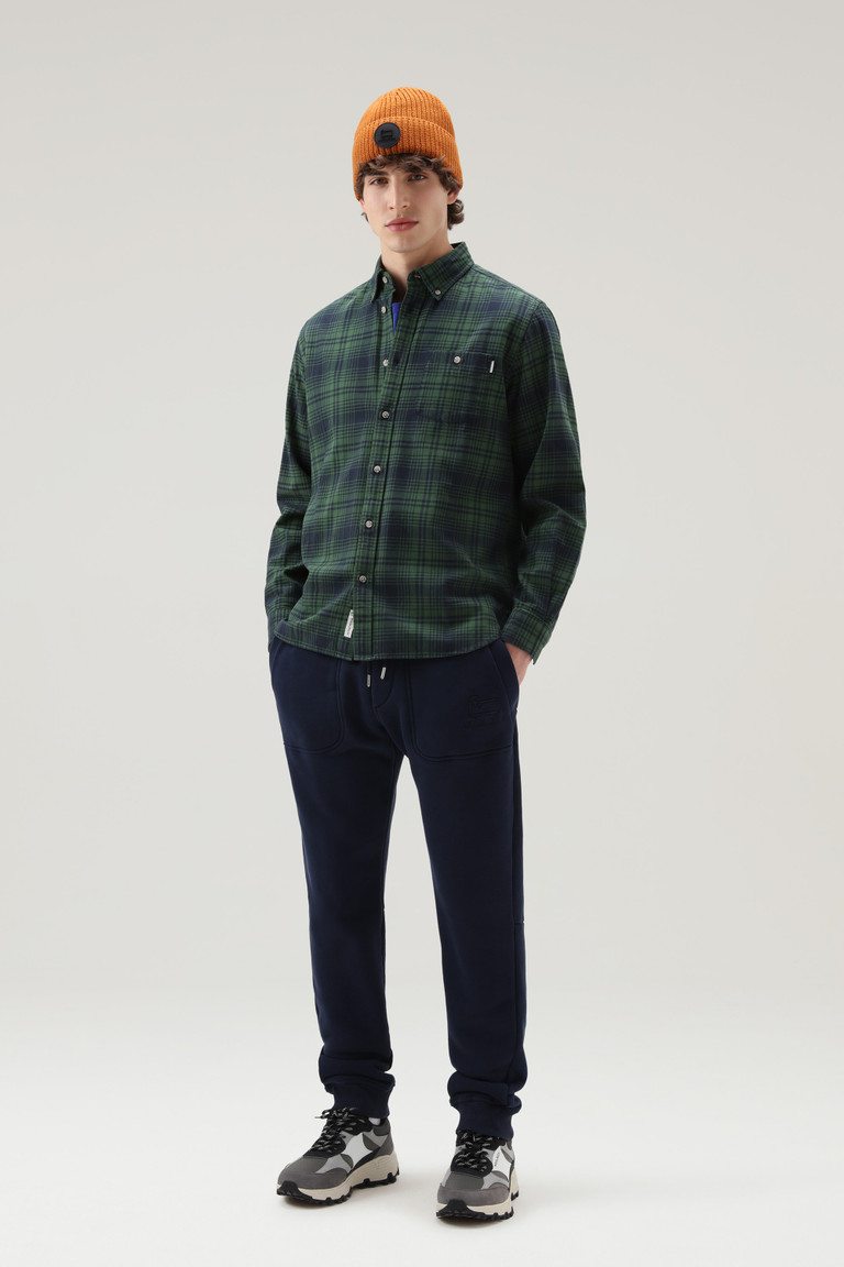 Green Woolrich Traditional Flannel Check Men's Shirts | 8347062-DY