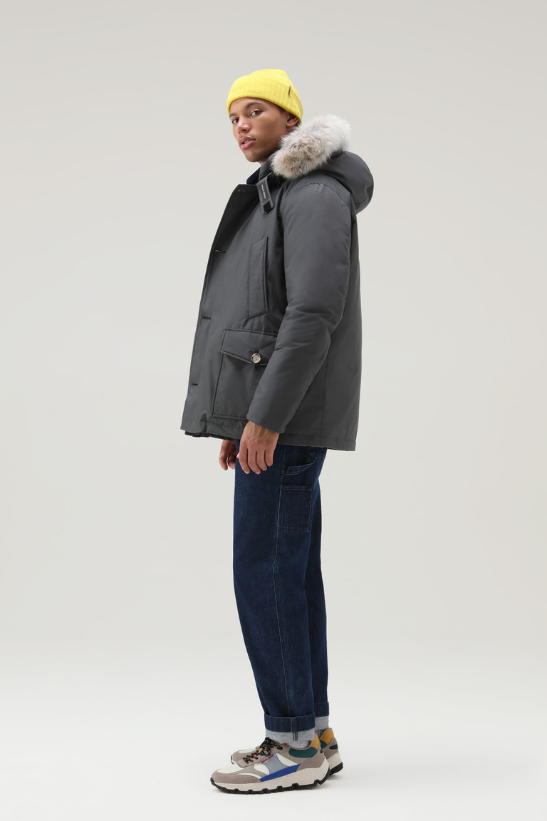 Grey Woolrich Arctic Anorak With Detachable Fur Men's Parka Jackets | 3516709-VM