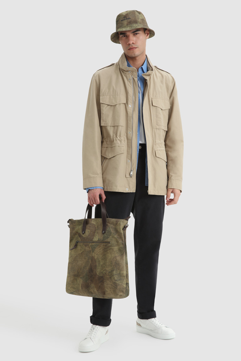 Khaki Woolrich Cruiser Field In Eco Ramar Fabric Men's Jackets | 0895423-TV