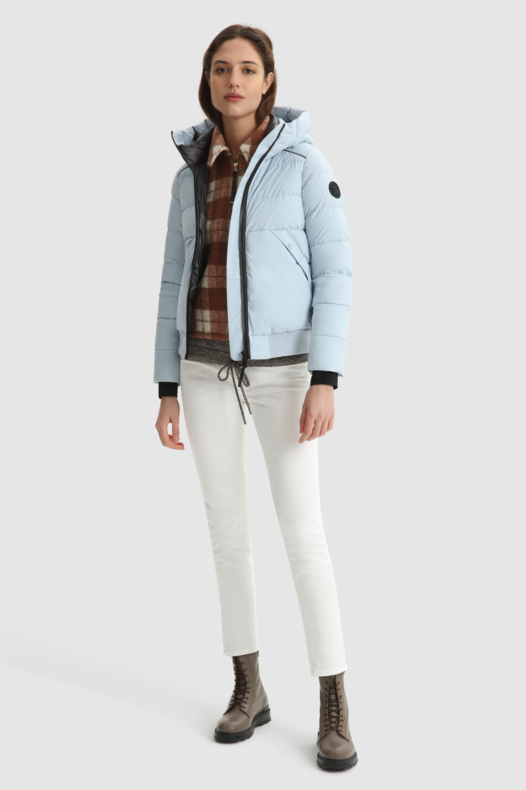 Light Azure Woolrich Gore-Tex Infinium Tacony Bomber Women's Jackets | 2068573-IC