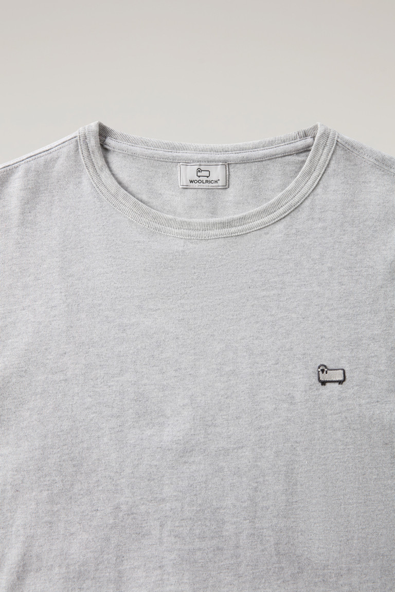 Light Grey Woolrich Long-Sleeved Organic Cotton Sheep Men's T Shirts | 1829403-EF