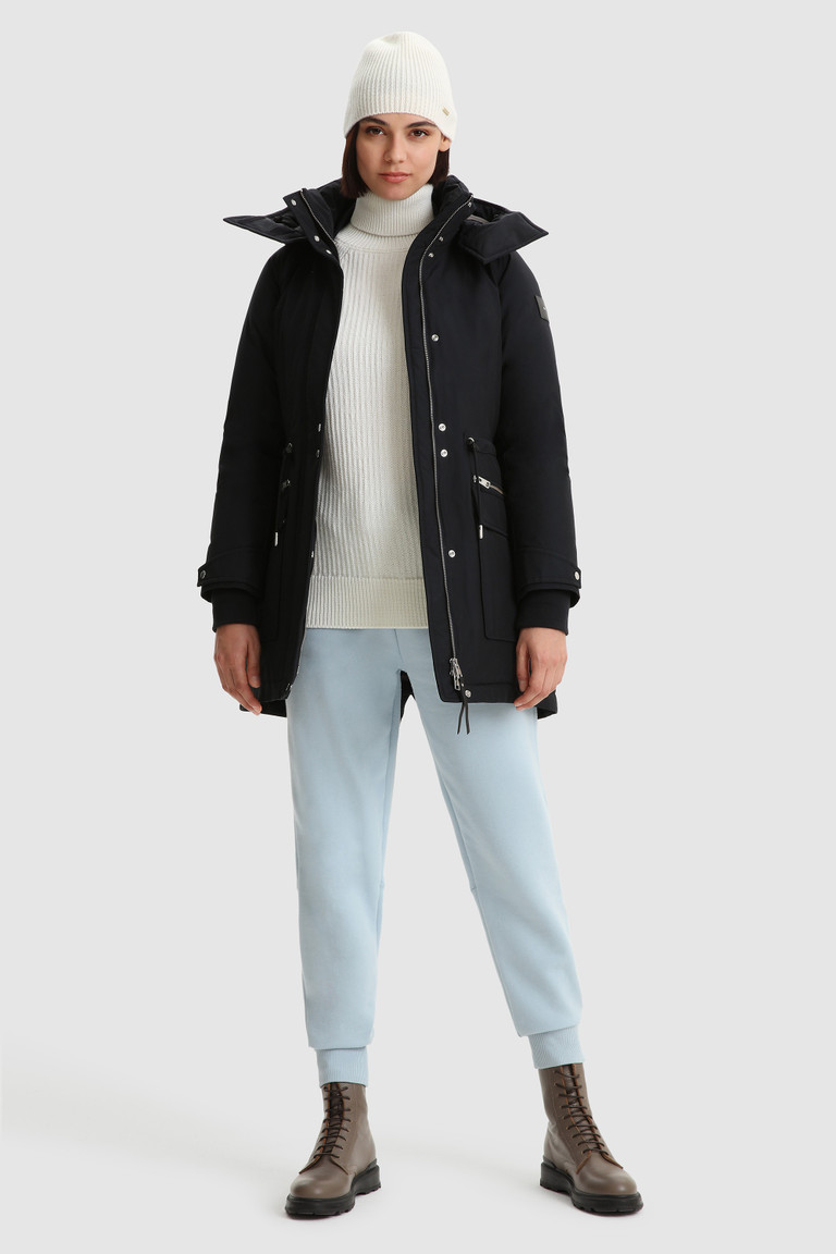 Navy Woolrich Chena With Removable Hood Women's Parka Jackets | 4930726-FH