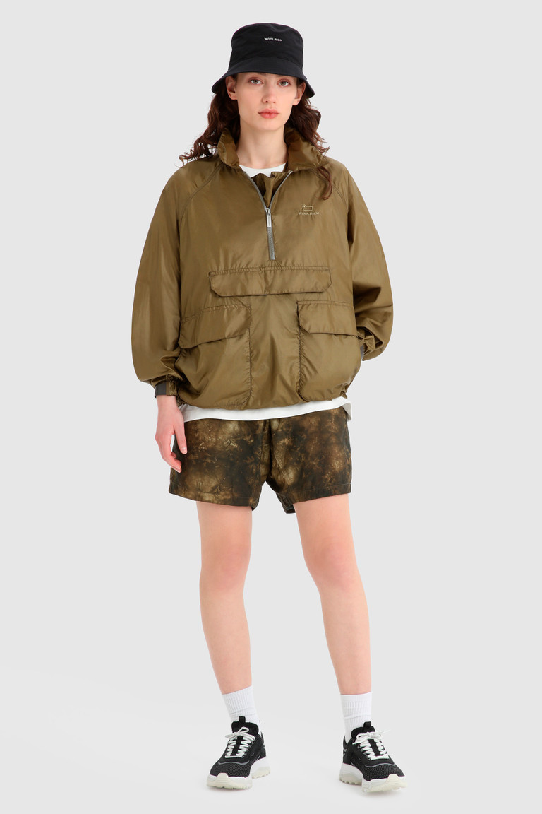 Olive Woolrich Fisherman Anorak In Pertex Quantum Women's Jackets | 8029537-CH