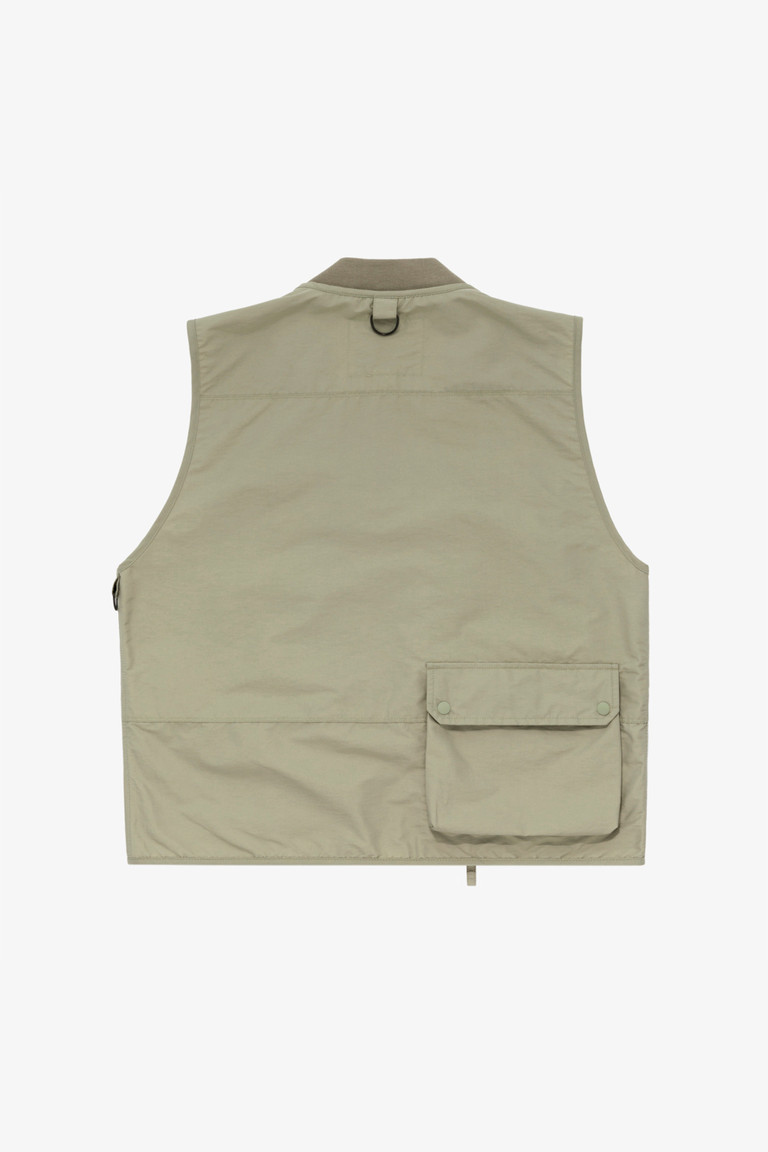 Olive Woolrich Fly Fishing Multi-Pocket In Eco Ramar Fabric - Aimé Leon Dore / Men's Vest | 8631709-OI