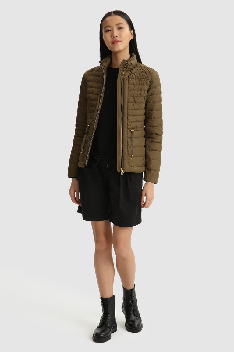 Olive Woolrich Hibiscus Quilted Women's Down Jackets | 8691724-JB