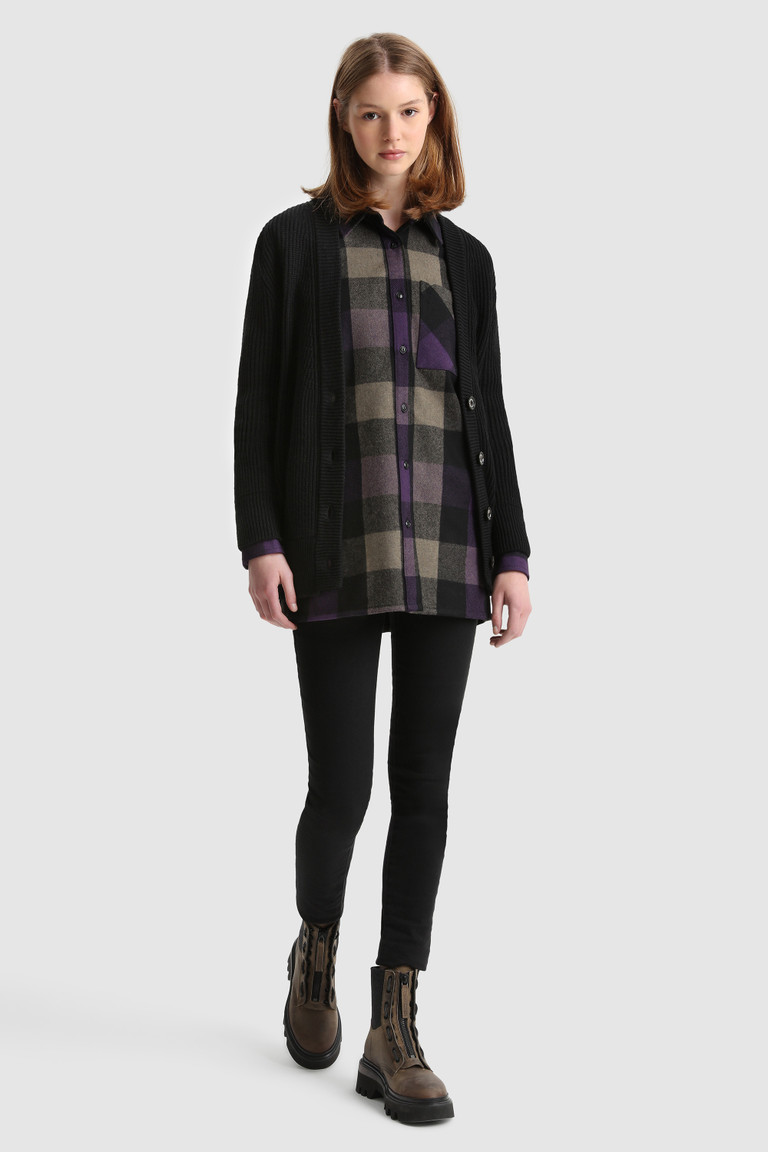 Purple / Black Woolrich Boyfriend Over- Made Women's Jackets | 5076941-OK