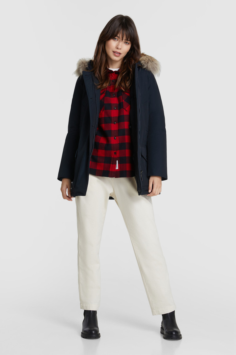 Red / Black Woolrich Pemberton With Buffalo Check Motif Women's Shirts | 0529874-GT