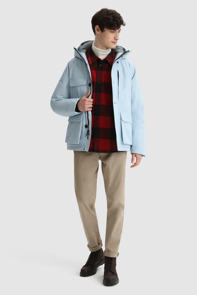 Red Woolrich Alaskan Check In Italian Recycled Wool Men's Jackets | 6043182-VQ